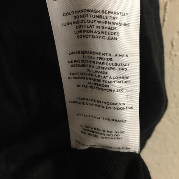 Faithful The Brand 100% Linen Midi Dress 4 Black Spring Festival Party B… - Picture 9 of 11